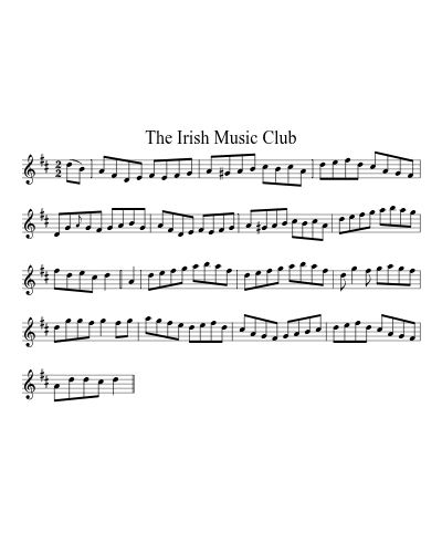 The Irish Music Club sheet music preview