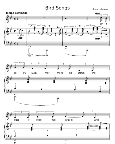 The Yellowhammer (Bird Songs) sheet music preview