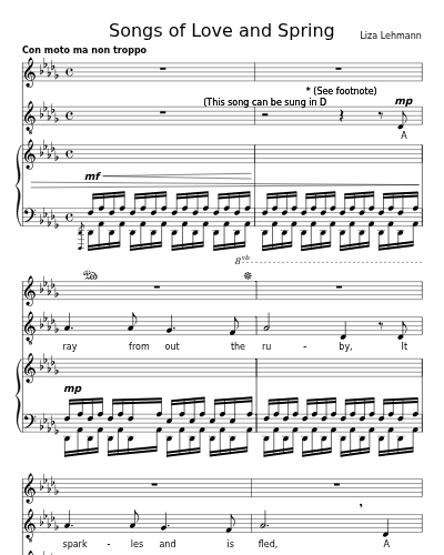 Dawning Love (Songs of Love and Spring)