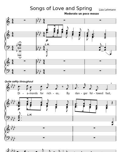 The Sapphire (Songs of Love and Spring) sheet music preview