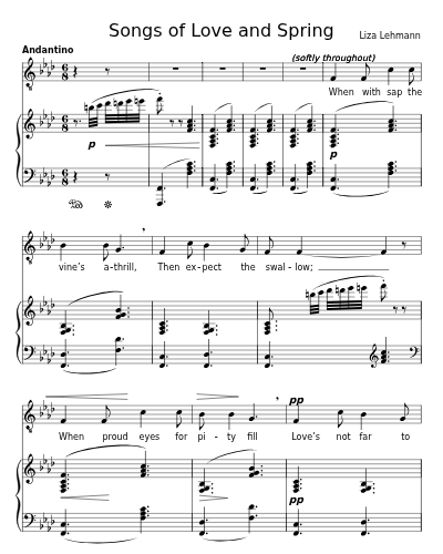 When Young Love Comes Knocking (Songs of Love and Spring)