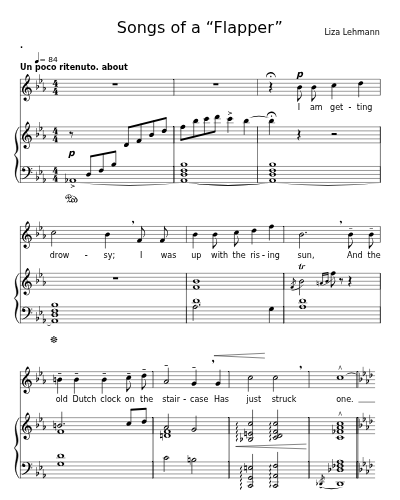 Good-night little stars (Songs of a “Flapper”)