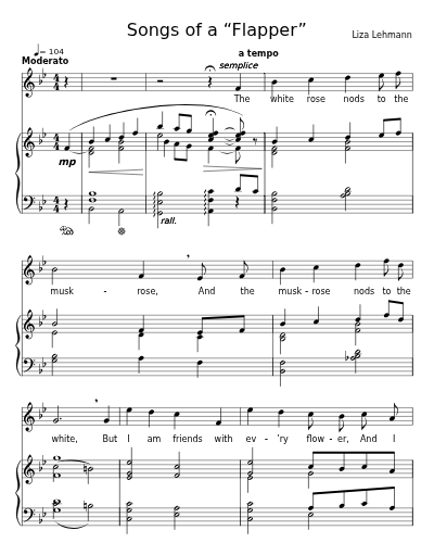 In the garden (Songs of a “Flapper”)