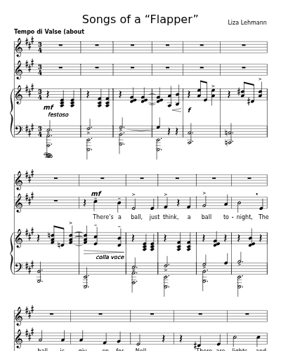 The ball (Songs of a “Flapper”) sheet music preview