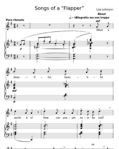 This beautiful world (Songs of a “Flapper”)