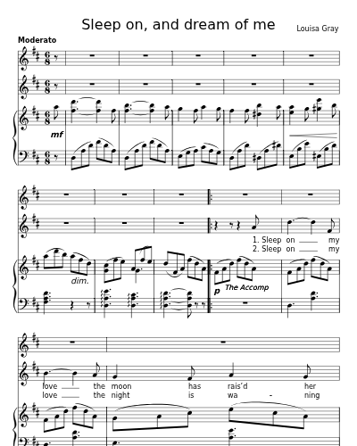 Sleep on, and dream of me