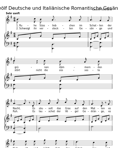 Poesie von Tieck (Zwölf Deutsche und Italiänische Romantische Gesänge) preview