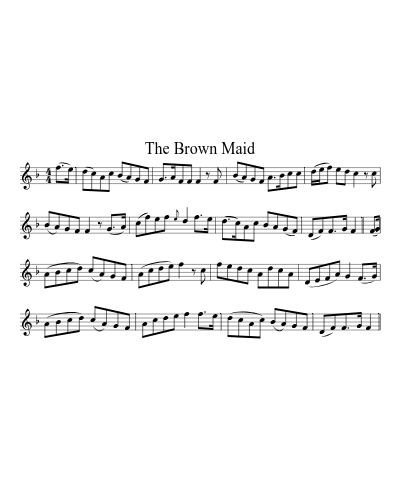 The Brown Maid sheet music preview