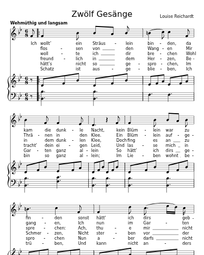 Für die Laute componirt (Zwölf Gesänge) preview