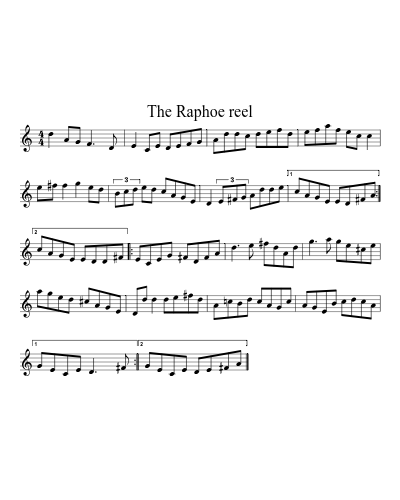 The Raphoe reel sheet music preview
