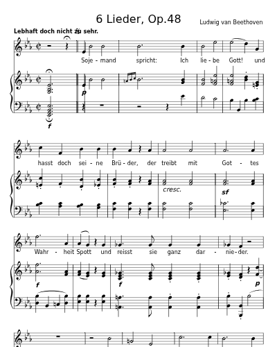 Die Liebe des Nächsten (6 Lieder, Op.48)