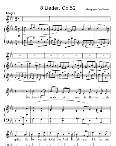 Maigesang (8 Lieder, Op.52)