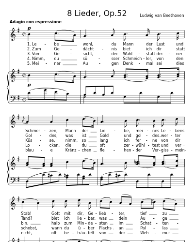 Mollys Abschied (8 Lieder, Op.52) preview