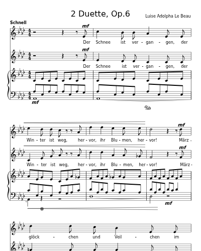 Frühlingsanfang (2 Duette, Op.6)