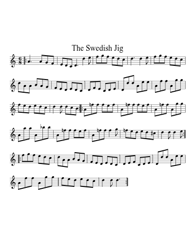 The Swedish Jig sheet music preview