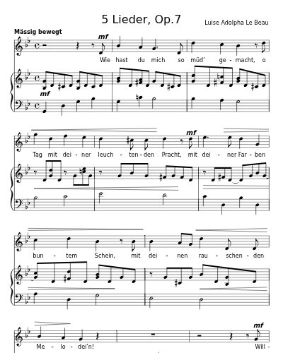 Gruss an die Nacht (5 Lieder, Op.7)