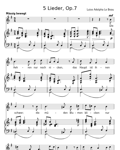 Wiegenlied (5 Lieder, Op.7)