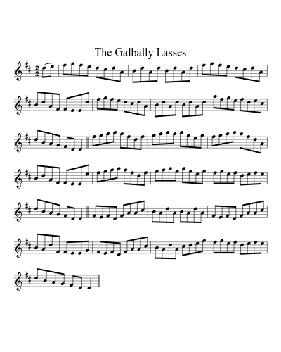 The Galbally Lasses sheet music preview