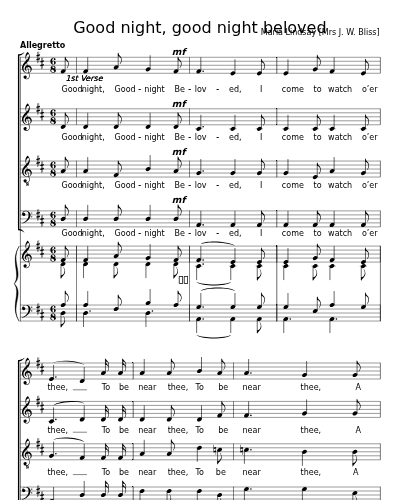 Good night, good night beloved