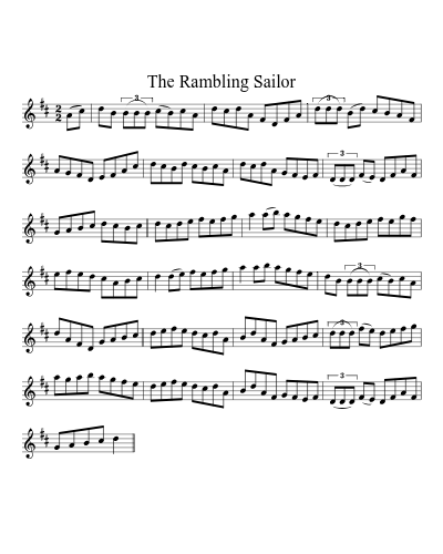 The rambling sailor (Version 2) sheet music preview