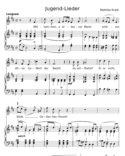 Die frühen Gräber (Jugend-Lieder)