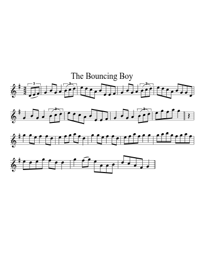 The Bouncing Boy sheet music preview