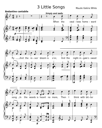 When the Swallows Homeward Fly (3 Little Songs)