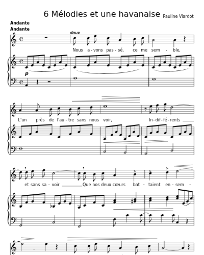 Chanson mélancolique  (VWV 1108) (6 Mélodies et une havanaise)