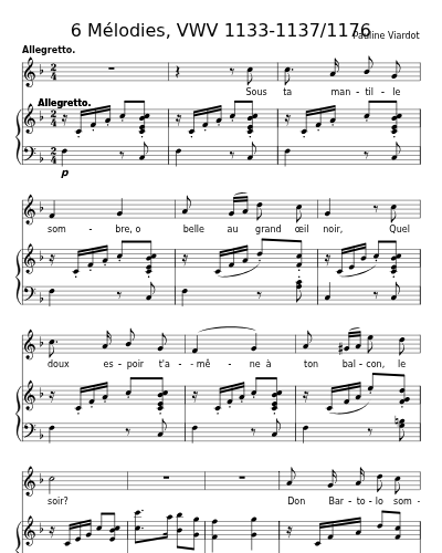 Sérénade à Rosine, VWV 1137 (6 Mélodies, VWV 1133-1137/1176)