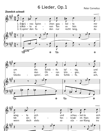 Denkst du an mich? (6 Lieder, Op.1)