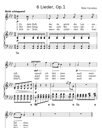 Veilchen (6 Lieder, Op.1)