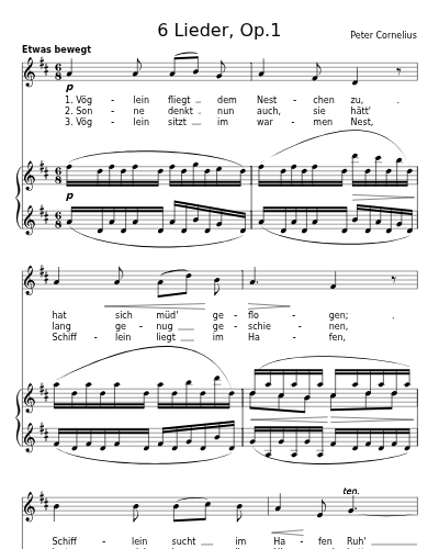 Wiegenlied (6 Lieder, Op.1)