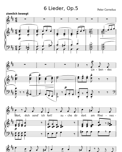 Botschaft (6 Lieder, Op.5)