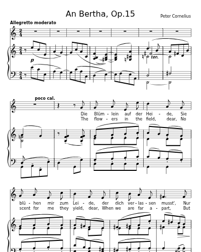 In der Ferne ("In the Distance") (An Bertha, Op.15) preview