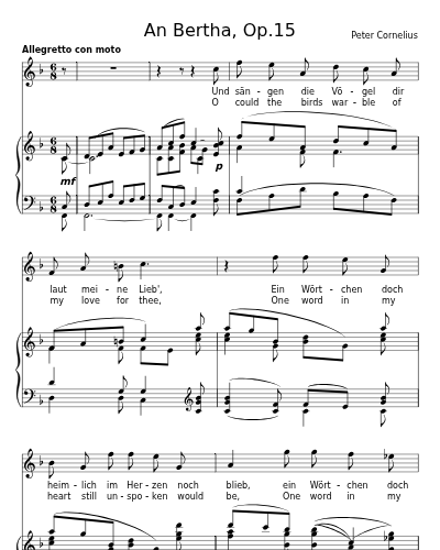 Wie lieb ich dich hab' ("How fondly I love") (An Bertha, Op.15)