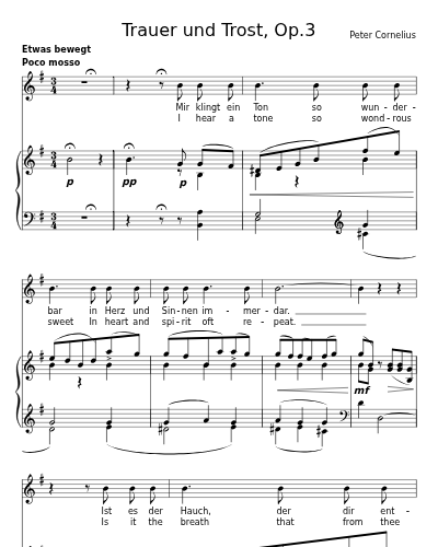 Ein Ton (Trauer und Trost, Op.3)