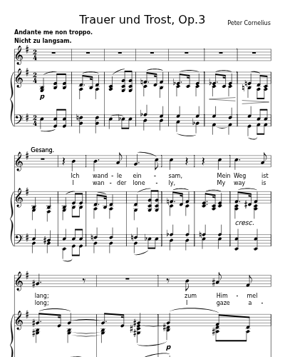 Trauer (Trauer und Trost, Op.3)