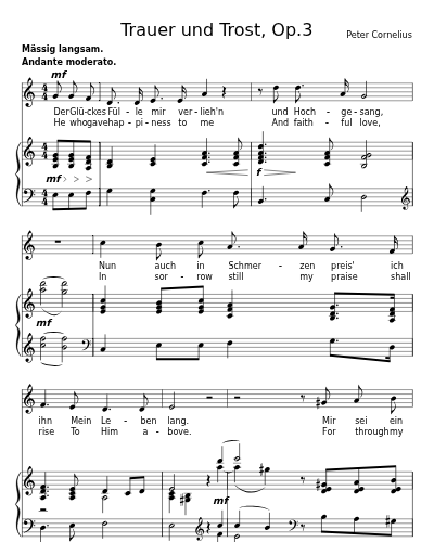 Trost (Trauer und Trost, Op.3)
