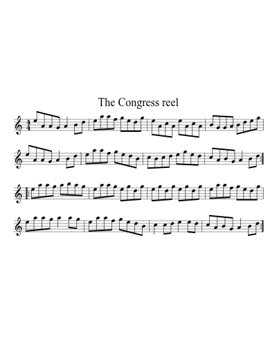 The Congress reel (Version 2) sheet music preview