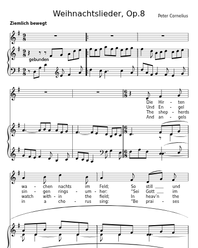 Die Hirten (Weihnachtslieder, Op.8)