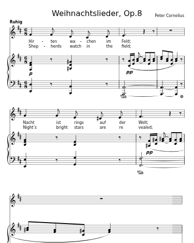 Die Hirten (Weihnachtslieder, Op.8)