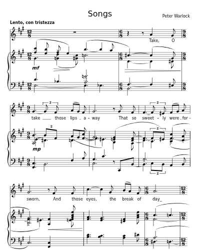 Take, O take those lips away (Songs)