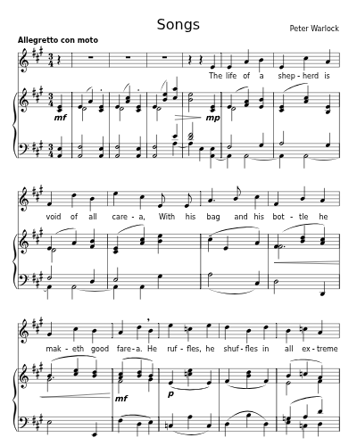 The Jolly Shepherd (Songs) sheet music preview