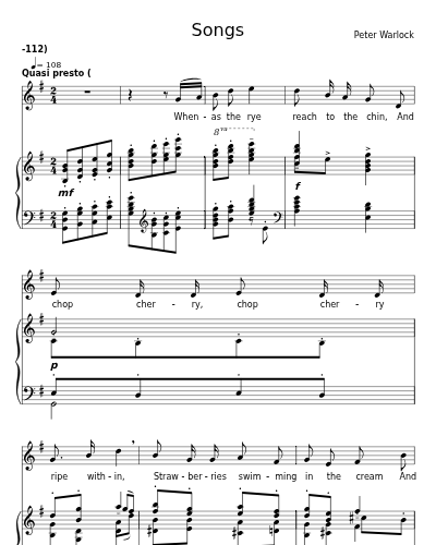 Whenas the rye reach to the chin (Songs) preview