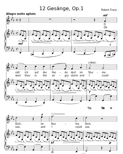 O säh' ich auf der Haide dort (12 Gesänge, Op.1)