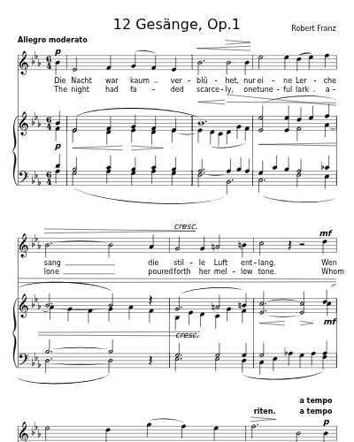 Sonntag (12 Gesänge, Op.1)