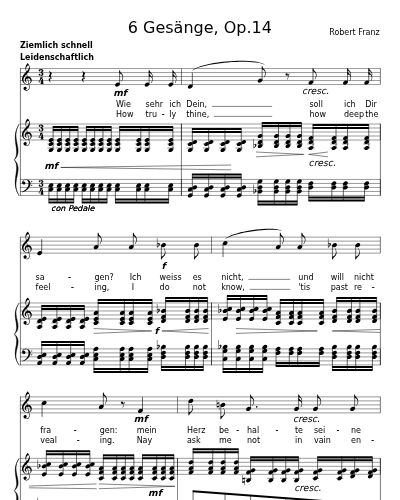 Frage nicht (6 Gesänge, Op.14)