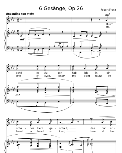 Vom Auge zum Herzen (6 Gesänge, Op.26)