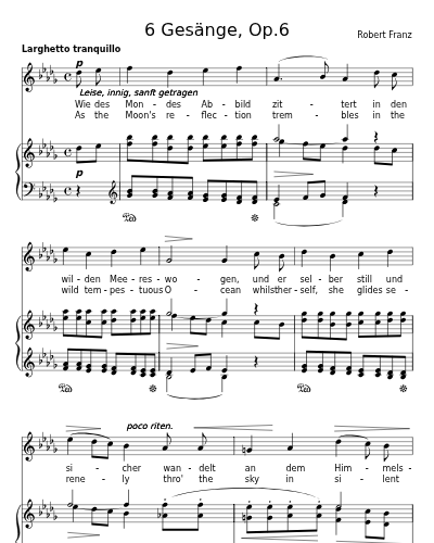 "Wie des Mondes Abbild" (6 Gesänge, Op.6)