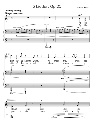 Auf dem Meere (6 Lieder, Op.25)